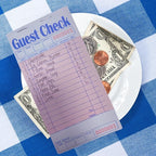 Guest Check Books 10 Pack, Guest Checks for Servers, Server Note Pads, Waitress Accessories Writing Pad, Thick Server Paper with Guest Receipts, Restaurant Supplies Order Pad Total 500 Sheets（Pink)