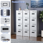 SUXXAN 4 Drawer File Cabinet, Metal Vertical File Storage Cabinet with Lock, Office Home Steel Vertical File Cabinet for A4 Letter/Legal Size, Assembly Required