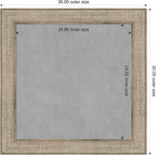 Amanti Art Silver Framed Magnetic Board 30x30 Medium Vision Board for use with Magnets, 100% Metal Sheet to Display Items as Office Decor or for Home Organization in mudroom, Kitchen or Kids Room