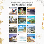 RED EMBER Brazil 2026 Wall Calendar 12 Month | 12" x 24" Open | Thick & Sturdy Paper | Holiday Gift | Travel Calendar 2026