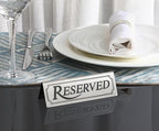 New Star Foodservice Stainless Steel Table Tent Sign (Silver (Reserved), 4.75"x 1.75" (Set of 6))