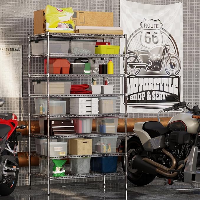 Regal Altair 24" Deep x 42" Wide x 74" Height Wire Shelving Kit | 8-Tier | NSF Commercial Storage Rack Unit