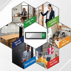 Office Door Signs-Meeting in Progress Door Sign with 6 Options, Do Not Disturb, In a Meeting, Out of Office, Working from Home, Come on in, Back Soon, Business Privacy Sign Shows the Status of the Person Inside the Room