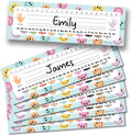 Desk Name Tags for Classroom – 36 Student Name Plates for Classroom Kindergarten, Preschool, 1st, 2nd & 3rd Grade, 14.5 x 4in Teacher Nameplates for Student Desks, Smiley Nametags