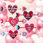 Hdagbnn 72PCS Valentine's Day Pencils,Wooden Heart Pencil with Eraser,Red Heart Pencil,Bullk Pencils for Exchange Gifts,Kids School Rewards Giveways Party Favors