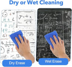Kifmurase 24Pcs Magnetic Microfiber Cleaning Cloth, Microfiber Dry Erase Erasers, Reusable Cloth Whiteboard Eraser, Multipurpose Cleaning Cloths for Blackboards, Chalkboards, Glassboards, Home