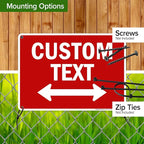 Custom Arrow,Custom Directional Sign, Two way Arrow,10x14 Inches, 55 mil thick HDPE (high density polyethylene), Made in USA by My Sign Center