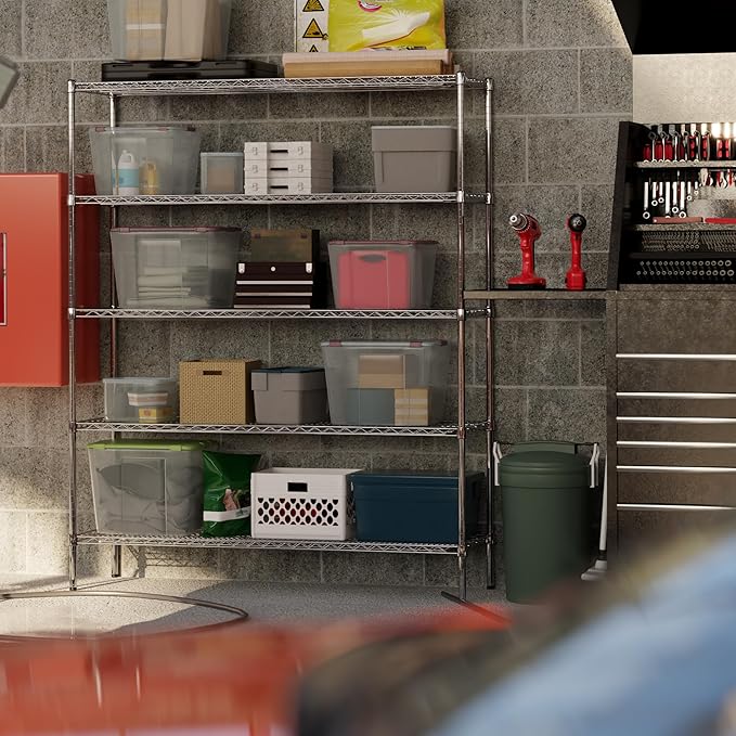 Regal Altair 18" Deep x 60" Wide x 74" Height Wire Shelving Kit | 5-Tier | NSF Commercial Storage Rack Unit