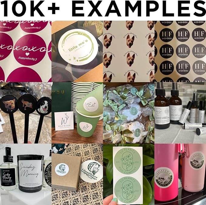 AHEADGOODS Custom Stickers - Personalized Labels, Customized Stickers with Any Design Image Logo Text, 100 Labels (Scalloped, 3"x3")