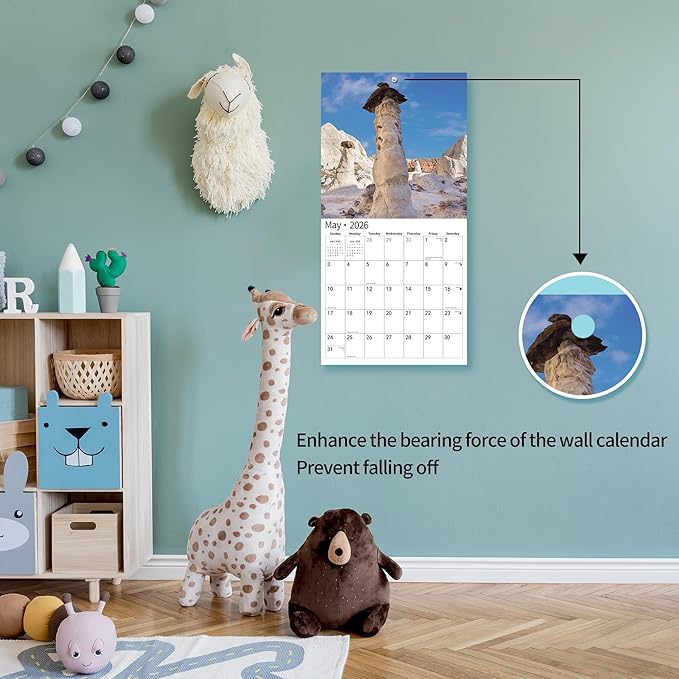 Gag Gifts 2026 Funny Wall Calendar, Natures Calendar for White Elephant Gifts with Thick Paper, November 2025 - December 2026, 14 Monthly Planner Organizer with Nature D'ck Pics, 12" x 24" Opened