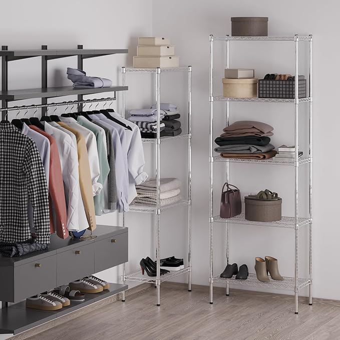 Regal Altair 14" Deep x 30" Wide x 86" Height Wire Shelving Kit | 5-Tier | NSF Commercial Storage Rack Unit