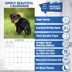 2026 Rottweilers Monthly Wall Calendar | Dogs Calendar September 2025 - December 2026