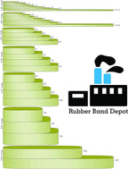 Rubber Bands, Rubber Band Depot, Size #117, Approximately 50 Rubber Bands Per Bag, Rubber Band Measurements: 7" x 1/8'' - 1/4 Pound Bag