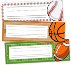 30 Name Tags for Classroom Cubbies, 3x9 in All-Star Sports Name Plates for Desks, Classroom Must Haves for Teachers Elementary - A11