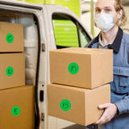 2 Inch Color Coding Round Labels (2000Pcs, 4 Rolls) - Round Color Dot Stickers for Inventory, Pantry, Warehouse Organization - Green Circle Dot Labels