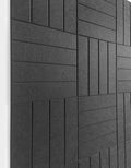 DECORITA Felt Bulletin Board Tiles | Modern Cork Board Alternative | Large Cork Boards for Walls | Aesthetic Felt Wall Panels for Office & Home Decor | Pinboard & Photo Board (12-Pack) | Black