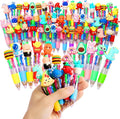 LiYiQ 50 Pcs Multicolor Pen in One Fun 4-in-1 Cute Pens Bulk Kawaii Cool Ballpoint Pens for Kids Fun Gifts (50)