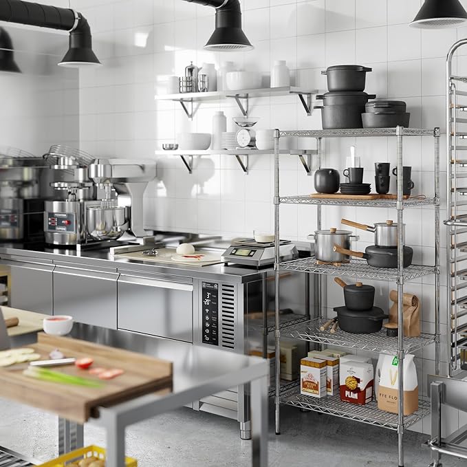 Regal Altair 18" Deep x 30" Wide x 64" Height Wire Shelving Kit | 5-Tier | NSF Commercial Storage Rack Unit
