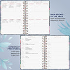 PLANBERRY Large Hourly Schedule Planner Premium – Undated Organizer for Productivity, Time Management & Budget, 8x10.4″ (Rose Flamingo)