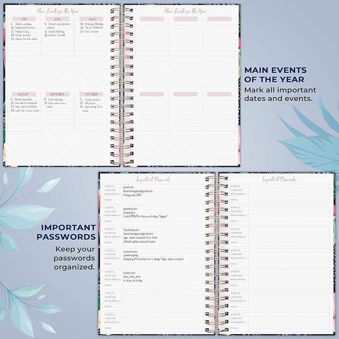 PLANBERRY Large Hourly Schedule Planner Premium – Undated Organizer for Productivity, Time Management & Budget, 8x10.4″ (Rose Flamingo)