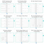 Undated Luxurious Weekly & Monthly Planner to Increase Productivity Hit Your Goals, Organizer Notebook Gratitude Journal Time Management Start Anytime, A5, Lasts 1 Year