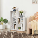 VECELO Narrow Bookshelf Set, Fits 9.3" × 10-12.8" Hardcovers, Cube Storage Bookcases, Free-Standing for Living Room, Bedroom, Home Office, 2/3-Tier, 2-Pack, White