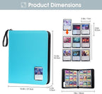 ProCase 900 Pockets Card Binder with Clear Window for Trading Cards, 9 Double Sided Pockets Cards Colletction Album Holder with Removable Sleeves for MTG, TCG, Sports Cards, Football Cards -Lightblue