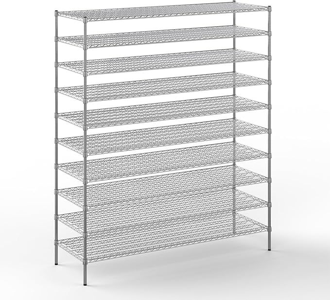 Regal Altair 24" Deep x 72" Wide x 86" Height Wire Shelving Kit | 10-Tier | NSF Commercial Storage Rack Unit