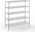 Regal Altair 21" Deep x 60" Wide x 64" Height Wire Shelving Kit | 5-Tier | NSF Commercial Storage Rack Unit
