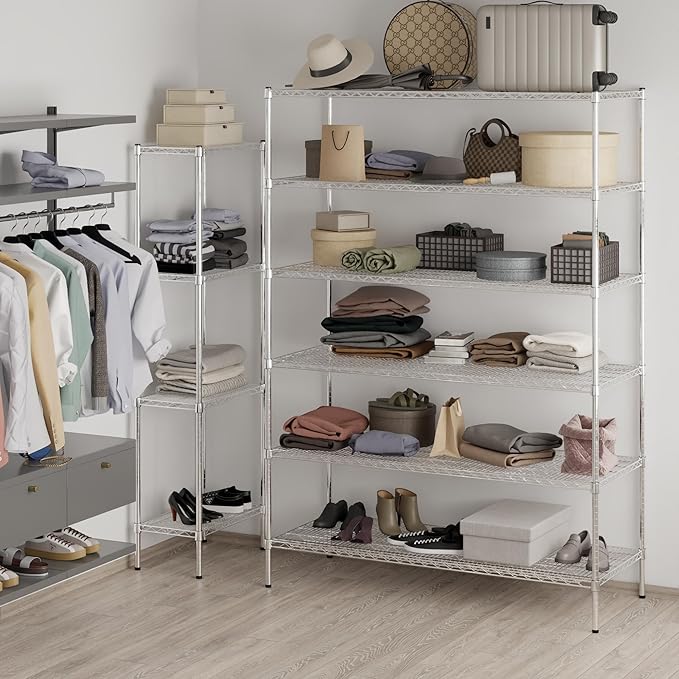 Regal Altair 24" Deep x 60" Wide x 86" Height Wire Shelving Kit | 6-Tier | NSF Commercial Storage Rack Unit