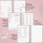 PLANBERRY Large Hourly Schedule Planner Premium – Undated Organizer for Productivity, Time Management & Budget, 8x10.4″ (Rose Gold)