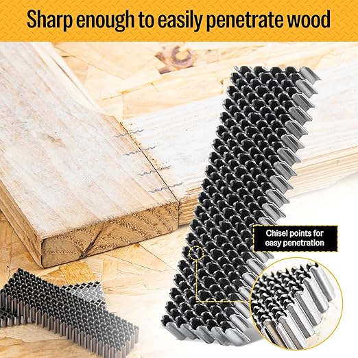 meite Corrugated Fasteners MC112 25 Gauge 1-Inch Crown 1/2-Inch Length Staples Corrugated W Fasteners for Pneumatic Corrugated Tools, for Woodworking Projects (1,200 Counts/Box)