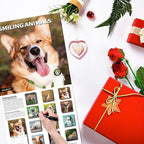 2026 Wall Calendar,Calendar 2026, November 2025 - December 2026, Wall Calendar Smiling Animals, 12" x 24" Opened,Full Page Months Thick & Sturdy Paper for Calendar Organizing & Planning