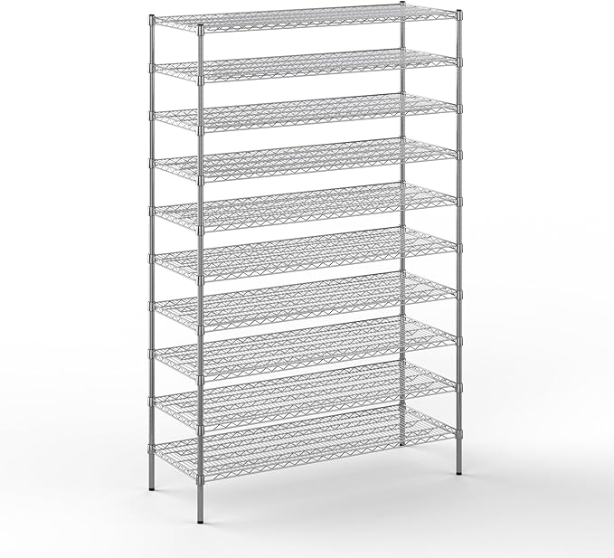 Regal Altair 21" Deep x 54" Wide x 86" Height Wire Shelving Kit | 10-Tier | NSF Commercial Storage Rack Unit