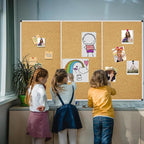 XBoard Large Cork Bulletin Board 72 x 48 Inch, 6' x 4' Big Push Pin Corkboard with Aluminum Frame | Cork Message Notice Board for School, Home & Office Wall Display and Organization