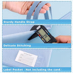 Pendancy Mesh Zipper Pouch A4 Size, Large Double Pocket Waterproof File Bag with Handle, 11x13.8 in Foldable Document Storage for Puzzle Project/Cross Stitch/Travel/Office（Advanced Blue）