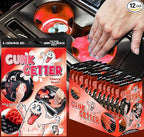 Gunk Getter, Cleaning Gel for Those Hard to Reach Places, Automotive Cup Holder Electronic Keyboard Office, Slime Gel Cleaner Dust Crumb Removal (Cherry, 12 Pack)