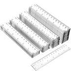 Zonon 100 Pcs 6 Inch Rulers Bulk Clear Plastic Flexible Straight Rulers with Inches and Centimeters First Day of School Gift for Students Back to School Office Supplies
