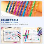 ParKoo Erasable Gel Pens, 15 Colors Retractable Erasable Pens Clicker, Fine Point 0.7mm, Make Mistakes Disappear, Assorted Color Inks for Drawing Coloring Writing Planner