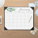 Large Desk Calendar 2026 with Desktop Mat, Cabbrix Desk Pad Calendar 21 x 16-1/2 Inch Covering January 2026 to December 2026, Desk Blotter Calendar for Home School and Office, Black