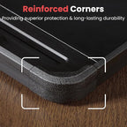 Sooez Reinforced Clipboard with Storage, Inner Plastic Folder Attached, Heavy Duty Clip Boards 8.5x11 with Pen Holder, High Capacity Nursing Clipboards for Teacher Office Home, Letter / A4 Size