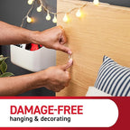 Command Indoor Mini Light Clips, 45 Clear Clips and 54 Command Strips, Damage Free Hanging Christmas Decorations, Wall Clips for Hanging Lights and Cable Management, Holds up to 0.3 lb