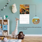 2026 Wall Calendar,Calendar 2026, November 2025 - December 2026, Wall Calendar van Gogh, 12" x 24" Opened,Full Page Months Thick & Sturdy Paper for Calendar Organizing & Planning