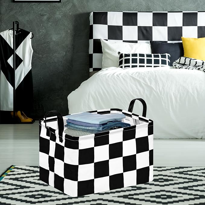 FUULOXE Storage Bin for Shelves Rectangle Closet Baskets Foldable Box with Handles, Gray Storage Bins, Storage Boxes for Home Office Car Dormroom