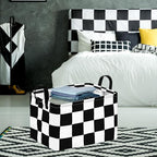 FUULOXE Storage Bin for Shelves Rectangle Closet Baskets Foldable Box with Handles, Gray Storage Bins, Storage Boxes for Home Office Car Dormroom