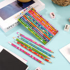 60 Pcs Motivational Pencils Bulk, Rainbow Inspirational School Pencils for Classroom, Cute Pencil with Encourage Positive Sayings, Back to School Supplies for Kids Student Teacher Classroom Reward