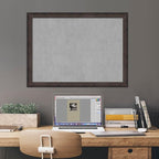 Amanti Art Black Framed Magnetic Board 23x31 Medium Vision Board for use with Magnets, 100% Metal Sheet to Display Items as Office Decor or for Home Organization in mudroom, Kitchen or Kids Room