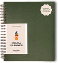 Anecdote 2026 Planner (8.5" x 10") Daily Planner Weekly Monthly Planner - 52 Weeks w/Library Buckram Cover, Brass Spiral - A4 Size Bleed-Resistant Paper – Evergreen