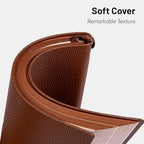 CAGIE Lined Journal Notebook for Men & Women,176 Pages A5 Medium Size Softcover Leather Journals for Writing,Travel,Business,Work & School, 100 GSM Thick Paper (5.7'' x 8.3'') (Brown)