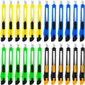TIFICAL 24-Pack Retractable Box Cutter | 9mm Snap-Off Blades with Lightweight Design | Carton/Plastic Opener for Home & Office | Exacto Knife Box Opener